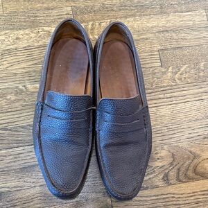 Classic Brown Leather Slip-On Loafers